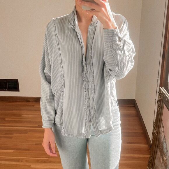 Free People One & Only Stripe Dolman Sleeve Top Size S - Picture 1 of 8